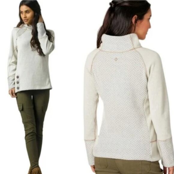 Prana Lucia recycled wool blend knit sweater w/ plush lining woman's size XS - Picture 13 of 13